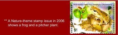 Frog and Pitcher Plant stamp